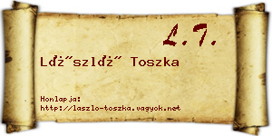 László Toszka névjegykártya